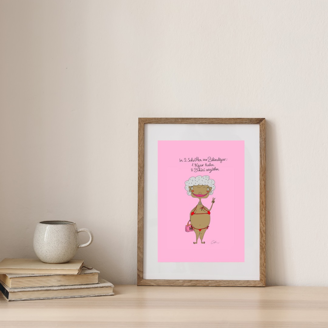 Postkarte "Bikinifigur"