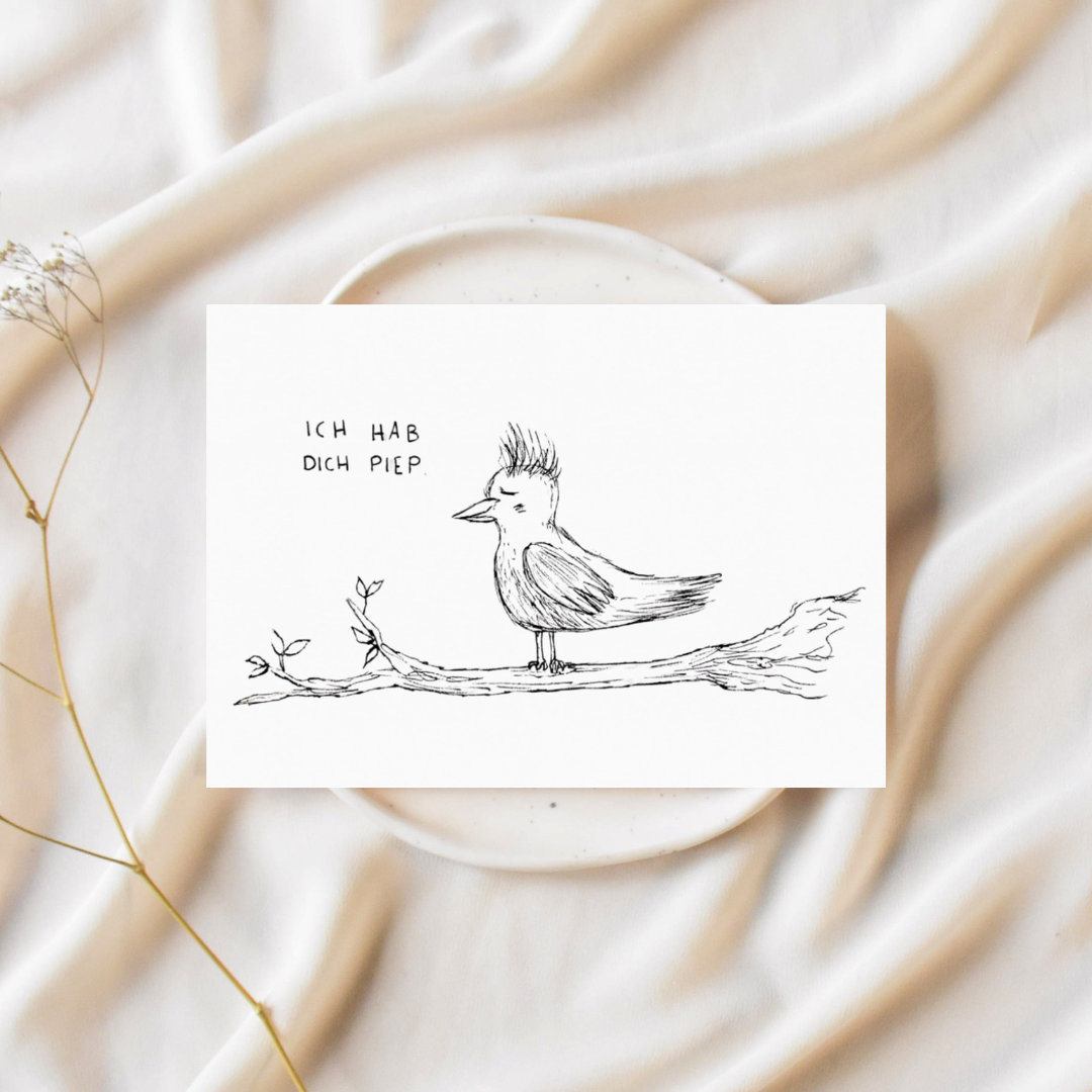 Postkarte "Ich hab dich piep"