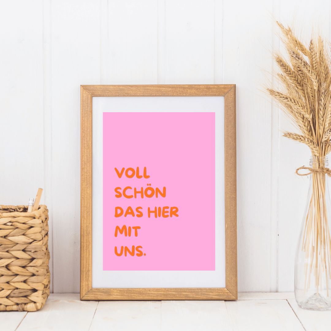 Postkarte "Voll schön das hier mit uns"