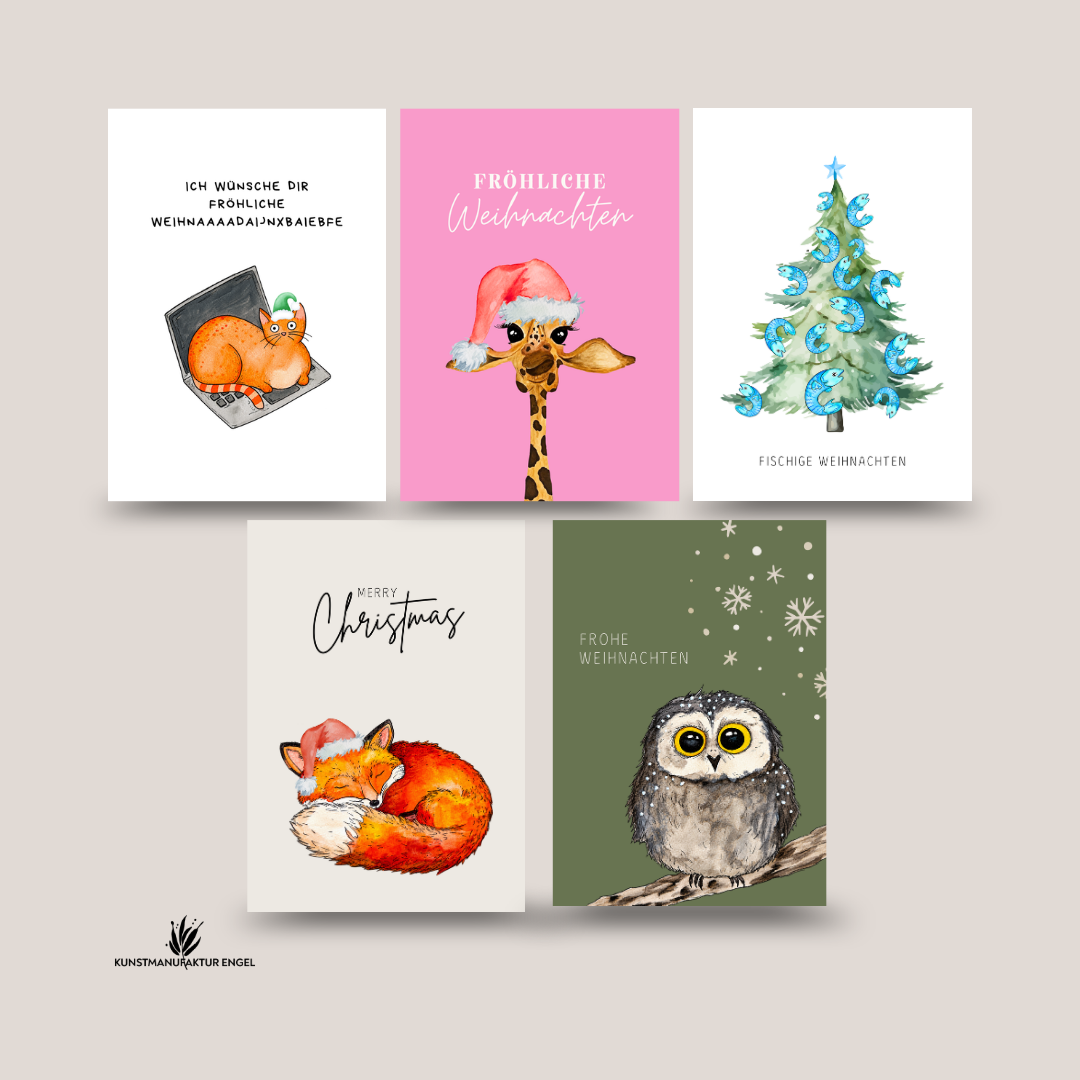 Postkarten - 5-Set - Weihnachten