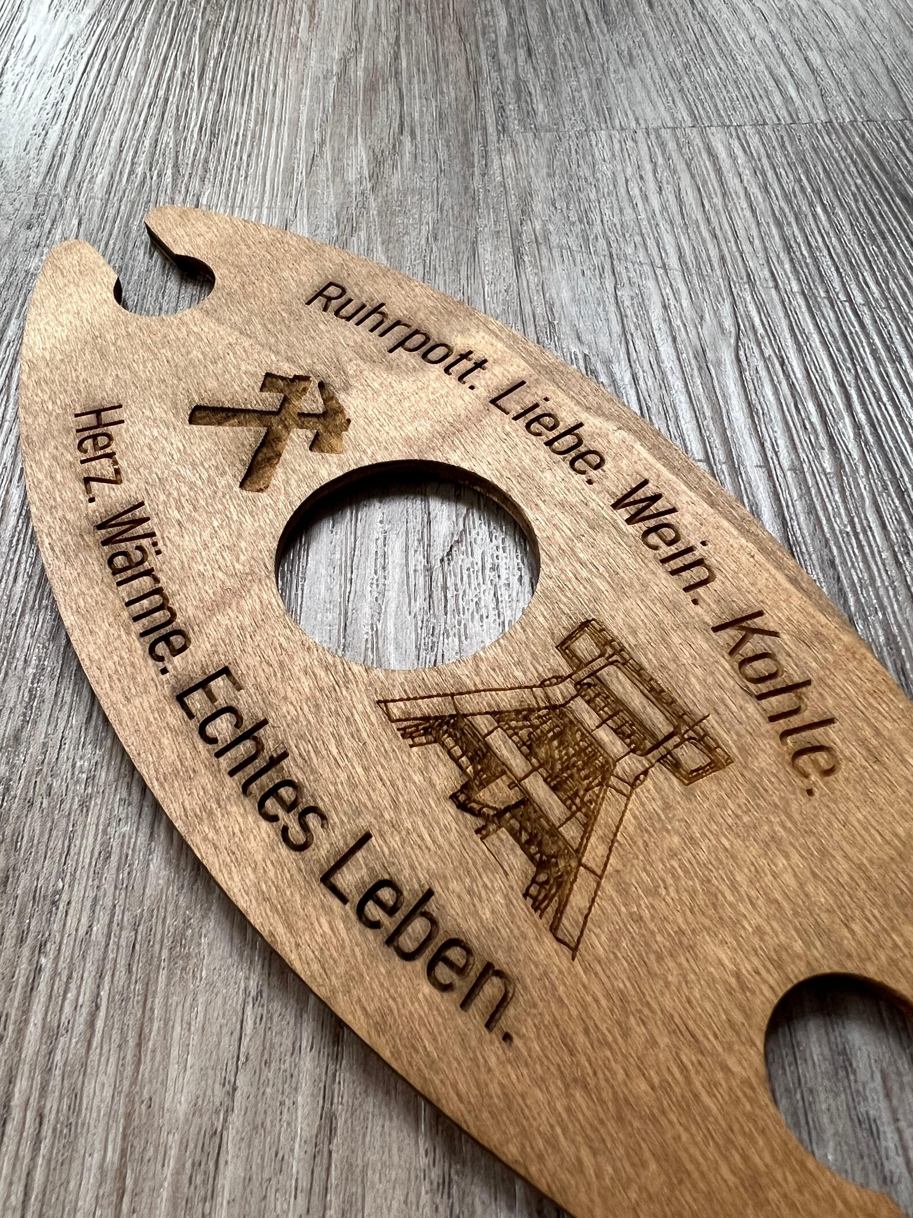 Weinflasche & Glashalter "Ruhrpott"