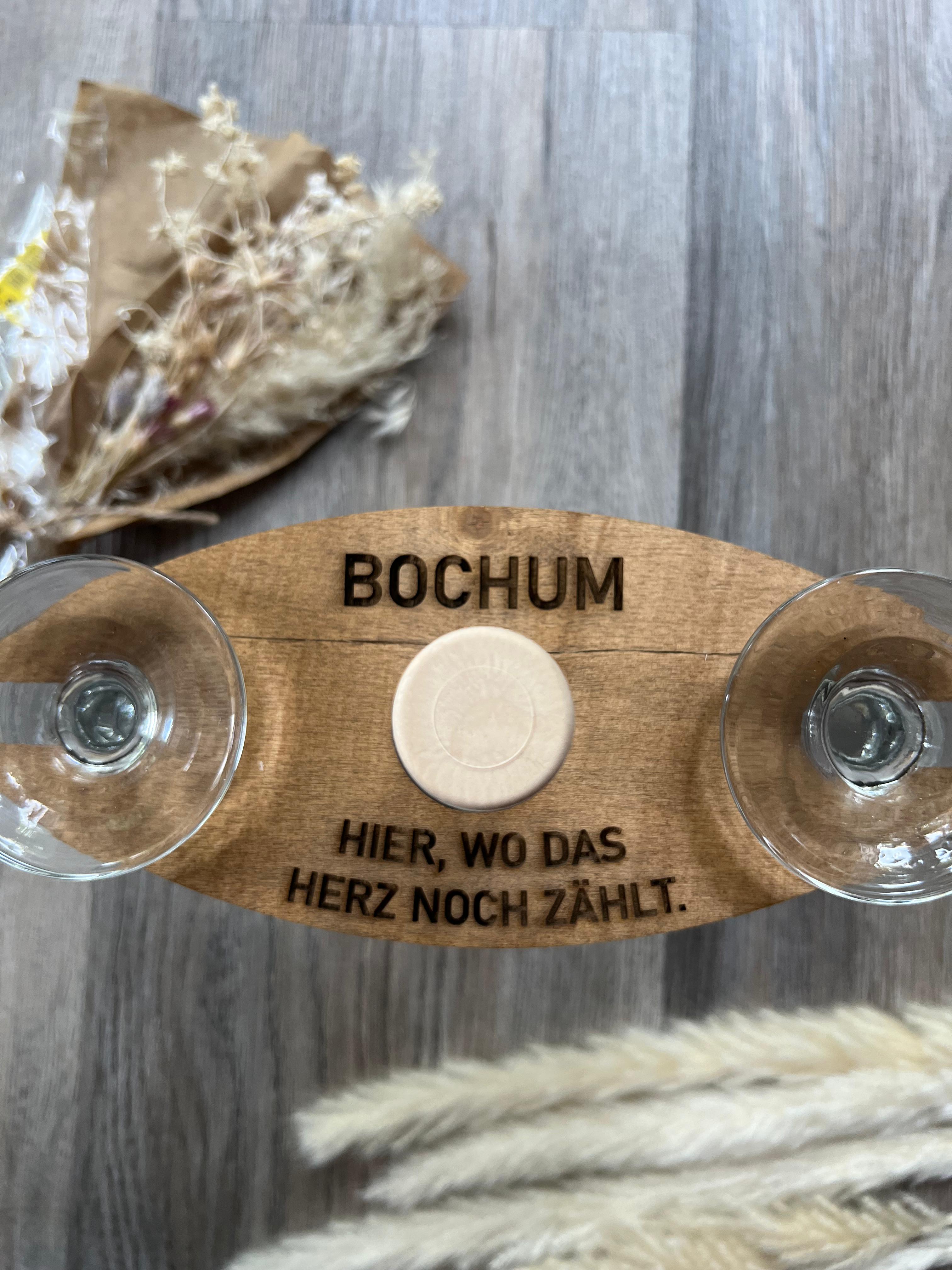 Weinflasche & Glashalter "Bochum"