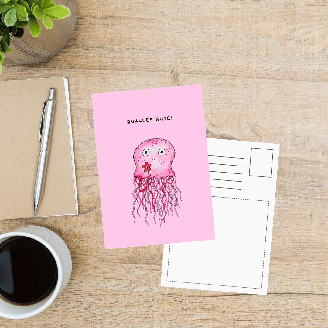 Postkarte "Qualles Gute!"