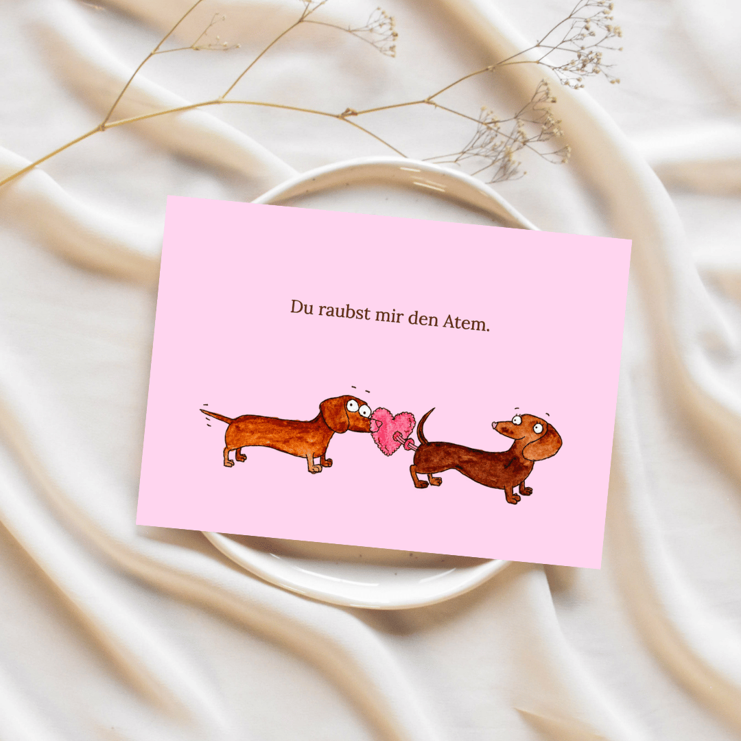 Postkarte "Du raubst mir den Atem."